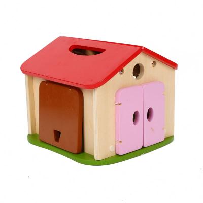 China Best Quality Wooden Kids Play Various Wooden House Animal Farm Display Games Toys for sale