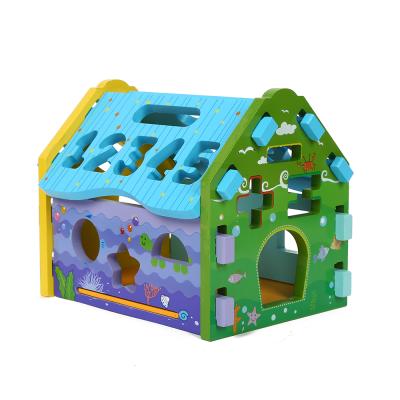 China Newest Baby Puzzles Toys Wooden Digital Color Wooden House Inspiration Toys Intelligence for sale