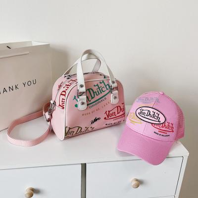 China Other Designer Custom Baseball Hats Women Handbag Set Bandana Print Pinch Handbags Women Pinch And Hat Sets for sale