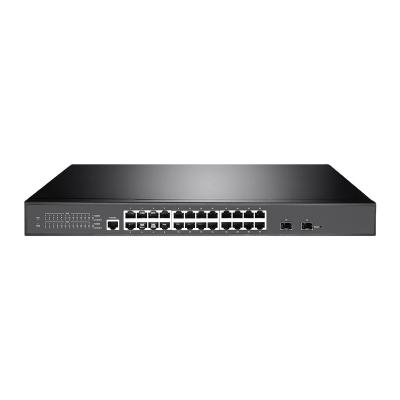 China LACP 400W Layer 2+ 24 Port Gigabit Switch Steel Shell Heat Dissipation for sale