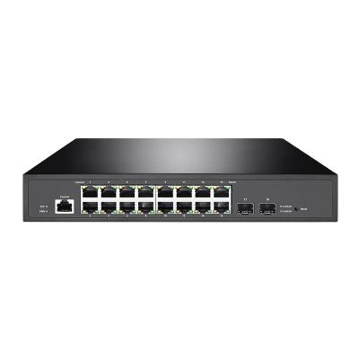 China LACP 36Gbps Layer 2+ Managed Gigabit Switch 16 Ethernet RJ45 Ports 2SFP Switch for sale