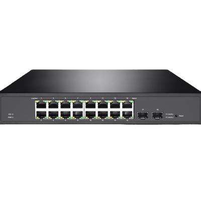 China LACP 2 Port SFP Fiber Switch With L2 Managed Gigabit 16 RJ45 Ports for sale