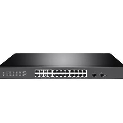 China LACP OEM/ODM 802.1Q VLAN 24 Port Managed Switch 8K MAC Address Smart Managed Ethernet Fiber Switch for sale