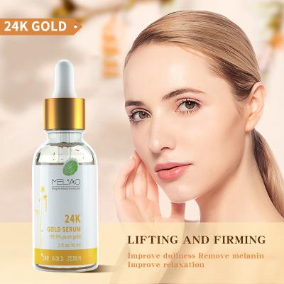 China Moisturizer Private Label 24k Gold Serum Wrinkle Anti Aging Acne Whitening 24K Gold Serum For Face for sale