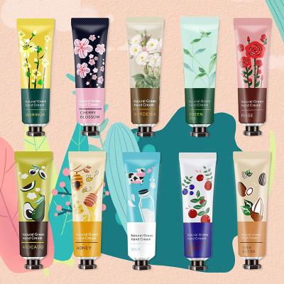 China Whitening Avocado Peach Cherry Natural Plant Extracts Moisturizing Anti Aging Smoothing Hand Cream For Dry Skin for sale