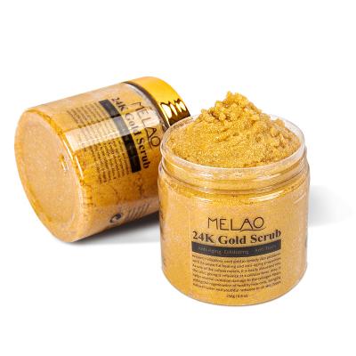 China Exfoliator Private Label Pure Natural Organic Ingredient Anti Wrinkle Exfoliating 24K Gold Cleansing Face Scrub for sale