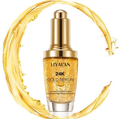 China Wholesale Skin Revitalizer Factory OEM/ODM Skin Care Whitening Serum 24k Gold Anti Aging Facial Serum for sale