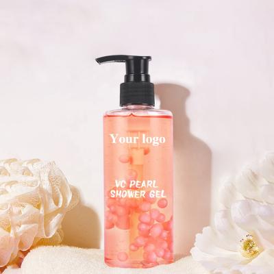 China Moisturizing Private Label Shower Gel Bath Natural Whitening Vitamin C Pearl Body Wash Organic for sale