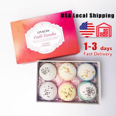 China Colorful Hotel Spa Home Spa Custom Scented Rainbow Bath Bombs Gift Set Natural Organic Bath Bombs For Bubble Bath for sale