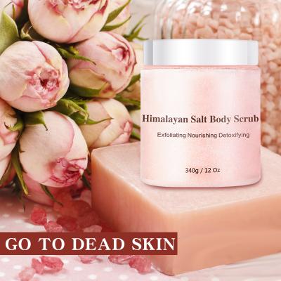 China Wholesale Exfoliator Factory OEM/ODM Private Label Exfoliator 100% Natural Himalayan Pink Salt Body Scrub for sale