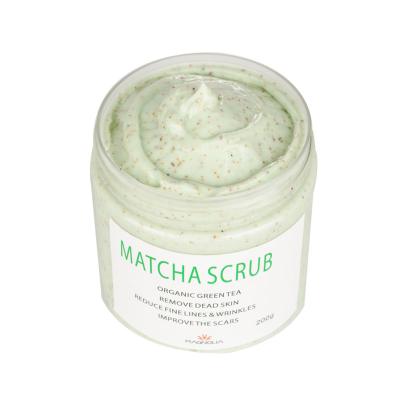 China Exfoliator OEM Private Label Matcha Green Tea Anti Aging Exfoliating Body Scrub Face To Scrub for sale