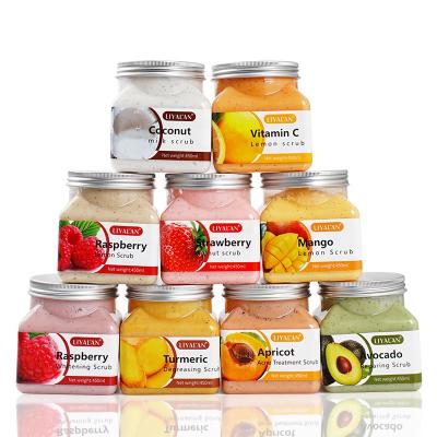 China Exfoliator Private Label Vegan Deep Cleansing Exfoliating Salt Scrub Skin Care Organic Fruit Whitening Body Scrub for sale