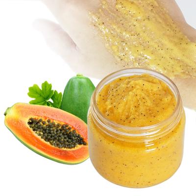 China Wholesale Exfoliator Vegan Luxury Moisturizing Exfoliating Mango Papaya Body Scrub for sale