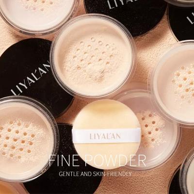 China Whitening Private Label Face Makeup Dust Mineral Pigment Setting Loose Powder With Puff for sale