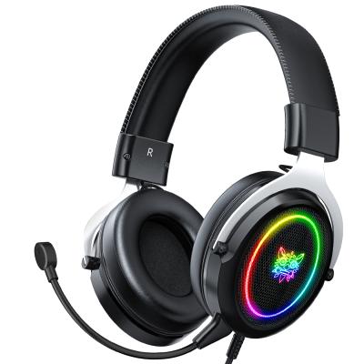 China Earphone Black RGB Light Headphones Noise Cancel Band PS4 Adjustable Gaming Headset for sale