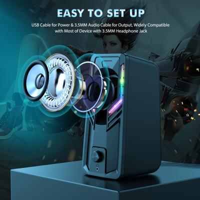 China PORTABLE Colorful 3D Speakers Subwoofer Woofer Speaker Mini Sound Speaker Radio RGB Support for sale