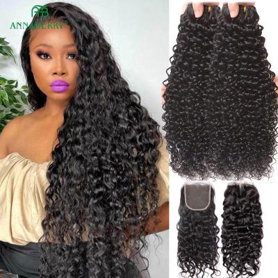 China Jerry Curl Wholesale Unprocessed Hair Bundles With Closure 4*4 Cuticle Aligned Virgin Hair Bundles Weaves Bundles Hair for sale