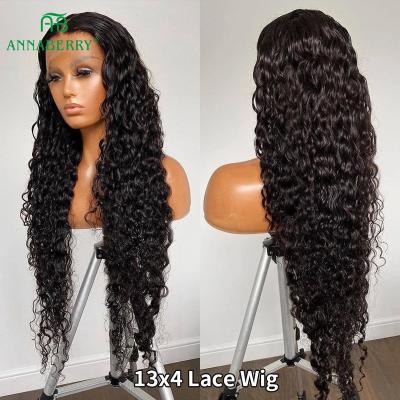 China Other Wholesale Unprocessed Brazilian Human Hair 13*4 Virgin Wigs Cuticle Aligned Hair Vendors Water Wave Lace Front Hair Wigs for sale