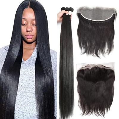 China Other Pre Plucked 26-40 Inch Lace Front Human Hair Virgin Wig Unprocessed 13*4 Bone Vietnam Hair Lace Up 40 Inch Straight Human Hair Wig for sale