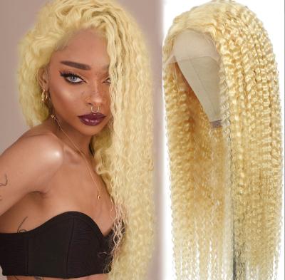 China Blonde 613 Human Hair Full Lace Wigs Full Lace Wigs Front Closure Curly Wave Curly Afro Glueless Deep Curly Virgin Hair Wig for sale