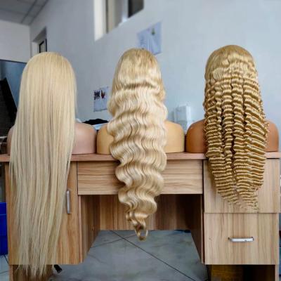 China Blonde deep wave pixie cut transparent 360 hd lace wig lace frontal wigs for sale sellers full lace 200% density loose wave wig for sale