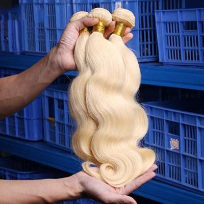 China 613 Blonde Body Wave 613 Blonde Hair Human Hair Extension Wig 36in Raw Cambodian Hair Bundles Hair Bundles Seller for sale