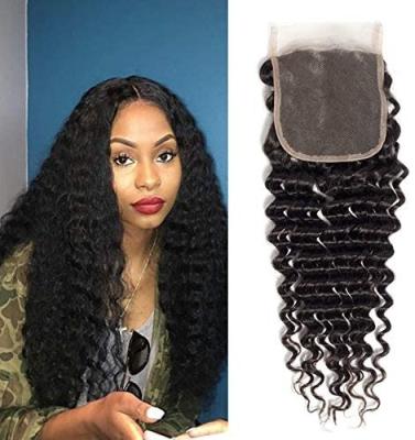 China Good Quality Deep Wave Grade 10A Deep Wave HD Lace Frontal Transparent Lace Headband 40 Inch Light Brown Swiss Lace Headband for sale