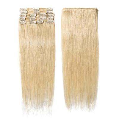 China Hot Selling 100%Human Double Clipin Deep Wave 613 Clip Ins Invisible Hair 20 Inch Pulled Ins Cuticle Extension Hair 100% Real 1 - 49 for sale