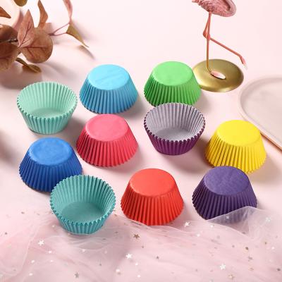 China Wholesale Disposable High Quality Single Liner Cupcake Paper Color Cup Cake Baking Case For Bakery Birthday Wedding Party for sale