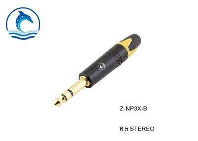 China conector Z-NP3X-B do microfone de 6.35mm TRS para o orador bonde da guitarra à venda