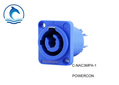 China NAC3MPA-1 Female Powercon Connector 3 Pin Plug And Socket Waterproof IP65 for sale