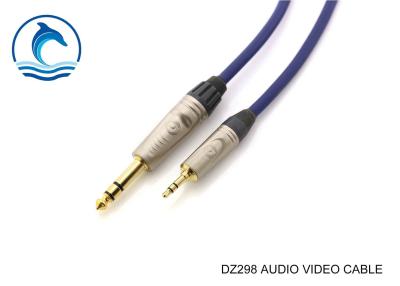 China 3.5mm de Mannelijke Goede Flexibiliteit van de Stop Audiovisuele Kabel met 6.5mm Stereo Mannelijke Stop Te koop