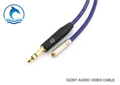 China Duurzame Audio Videokabel 6.5mm de Stereo Mannelijke Stop van TRS en 3.5mm Vrouwelijke Stop Te koop