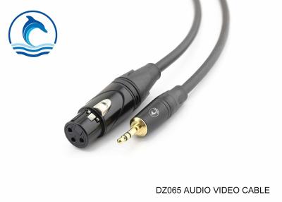 China 3.5mm Male Plug Video Adapter Cable , Optical Audio Cable With XLR Male Female Connector for sale