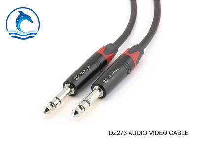 China 6.35mm Connector Audio Visual Cable DZ273 Double 6.35mm Stereo Plug Design for sale