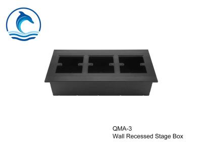 China QMA-3 Aluminum Alloy Multicore Stage Box , Recessed Stage Floor Box With Three 86 Panels for sale