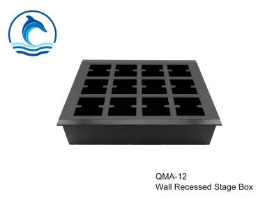 China QMA-12 48 Sockets Recessed Outlet Box , Surface Mount Floor Box With Twelve 86 Panels for sale