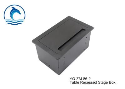 China Aluminium Alloy Multicore Stage Box YQ-ZM-86-2 Table Mounted Outlet Box for sale