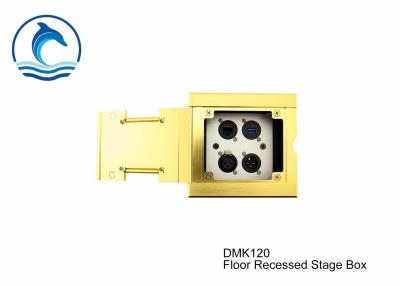 China DMK120 Recessed Stage Box 5mm Stainless Panel With Premium Quality Connectors for sale