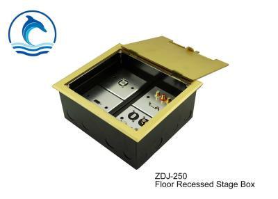 China Four 86 Panel Recessed Stage Box 250*220mm Surface Mount Floor Box ZDJ-250 for sale