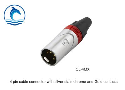 China Cable Mount XLR Audio Connector Male Female Silver Plated , LC4MX XLR Mic Connector for sale