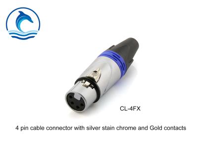 China 4 Pin XLR Connector XLR Audio Connector LC4FX XLR Panel Mount Female Connector for sale