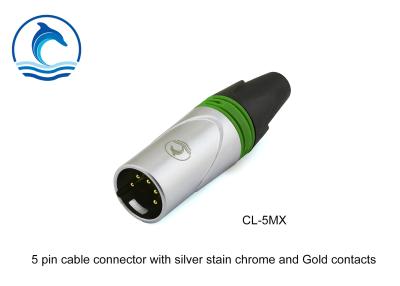 Chine 5 l'or argenté masculin de Chrome de tache du connecteur LC5MX de Pin XLR entre en contact avec la résistance 50Hz diélectrique à vendre