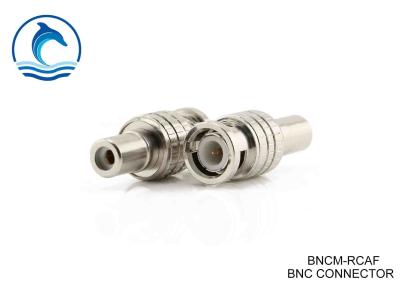 China Enchufe masculino libre coaxial de las muestras BNC del conector de cable del RF BNC al conector del conector hembra de RCA en venta