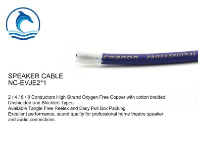 China NC-EVJE2*1 Speaker Cable High Strand Oxygen Free Copper With Cotton Yarn for sale