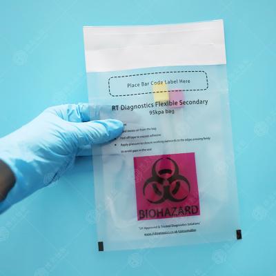 China A6 95kpa Disposable Leakproof Biohazard Specimen Pressure 95kpa Bio Bag for sale