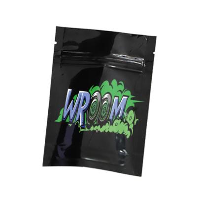 China Factory Recyclable Custom Printed Mylar Food Grade Plastic Bags Bags Foiled Package Mylar Ziplock Black for sale