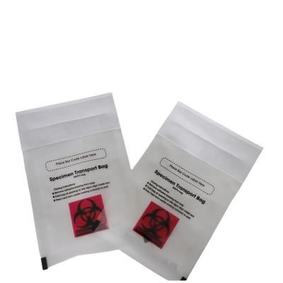 China 95kpa Reseable Disposable Biohazard Bags Lab 95Kpa Specimen Transport Bag Disposable Custom Medical Clear Zipper for sale