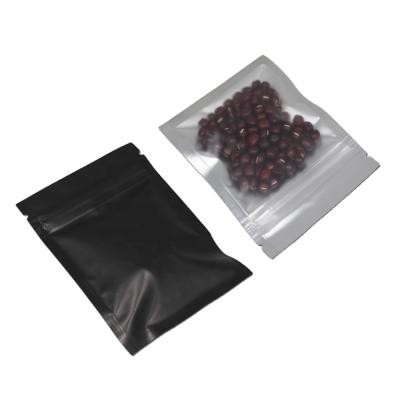 China Recyclable Black Aluminum Foil Packaging Bag Heat Seal Foil Bag 3 Sides Sealed Storage Bag for sale