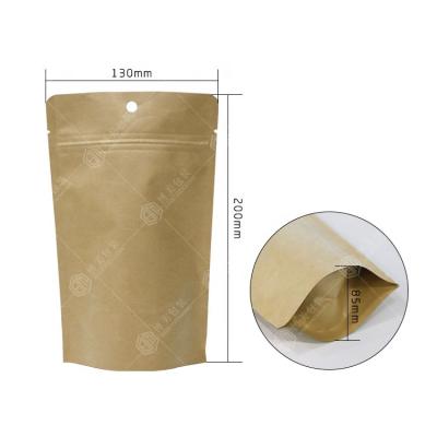 China Recyclable Stock Kraft Paper Bag With Large Quantity Brown Color Kraft Paper Bag for sale